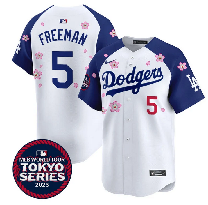 Men Los Angeles Dodgers #5 Freeman Tokyo Series 2025 white Limited Stitched Jersey->los angeles dodgers->MLB Jersey